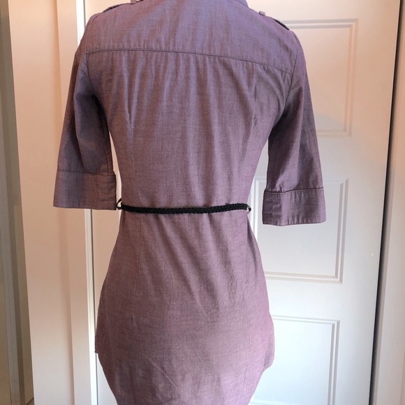 Linen look purple tunic - Picture 2 of 2